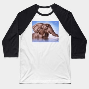 Digital Elephant Baseball T-Shirt